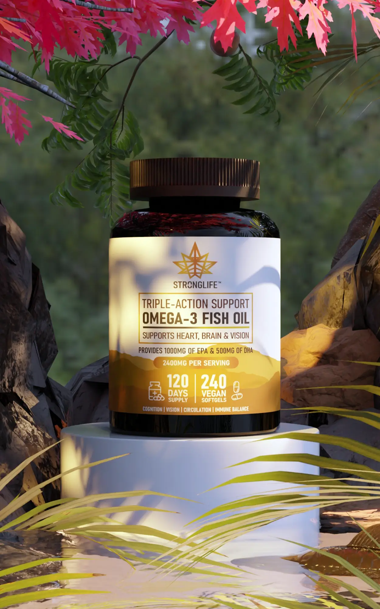 Stronglife Omega 3 Fish Oil Softgels 240