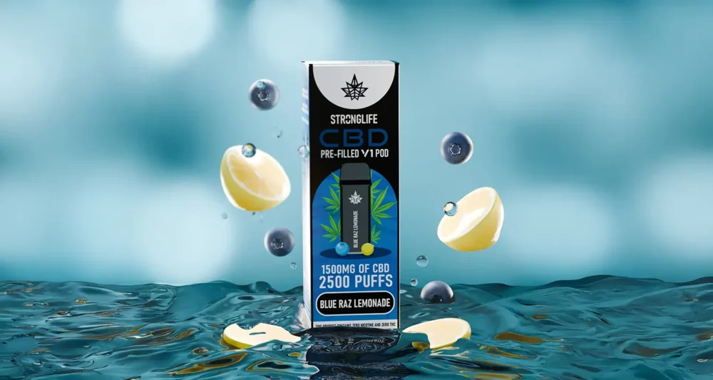 Stronglife V1 CBD Vape Pod Blue Raz Lemonade Pre-Filled V1 Pod Vape
