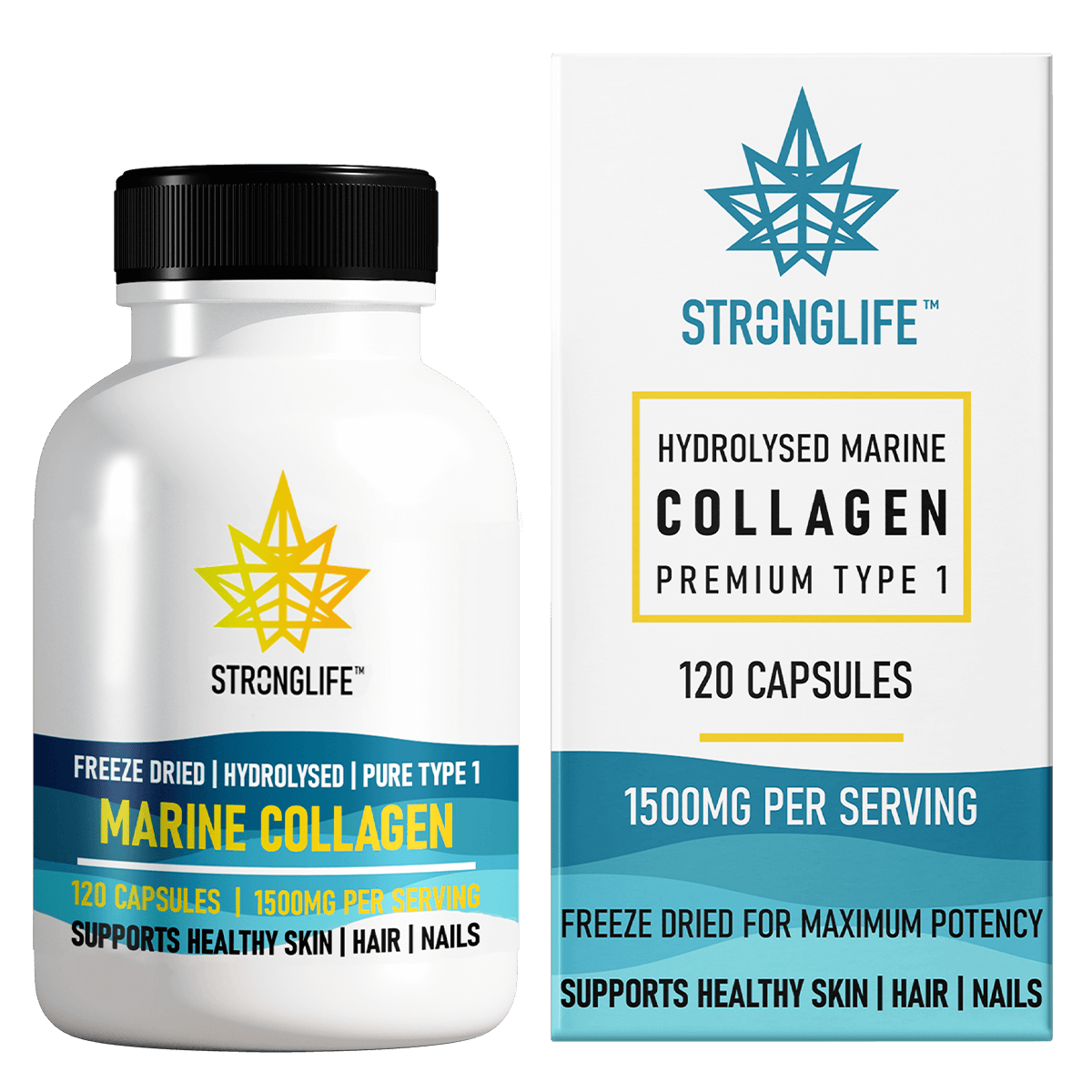 Hydrolysed Marine Collagen Capsules Best Type 1 Collagen