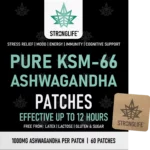 Ashwagandha KSM-66 Patches Stronglife Transdermal Patches Mockup with Patch