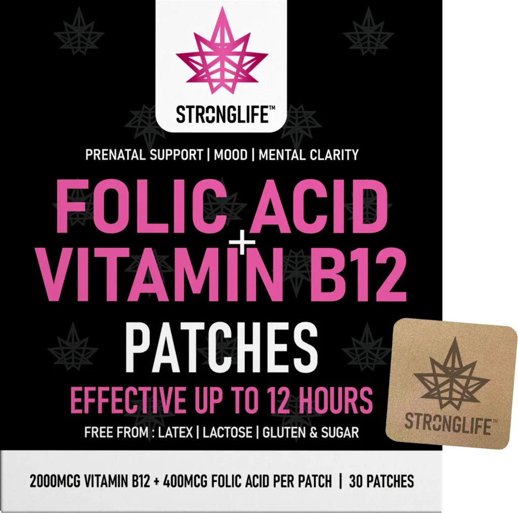 Prenatal Vitamin B12 & Folic Acid Patches Stronglife Transdermal Patches with Patch Vitamin B12 and Folic Acid