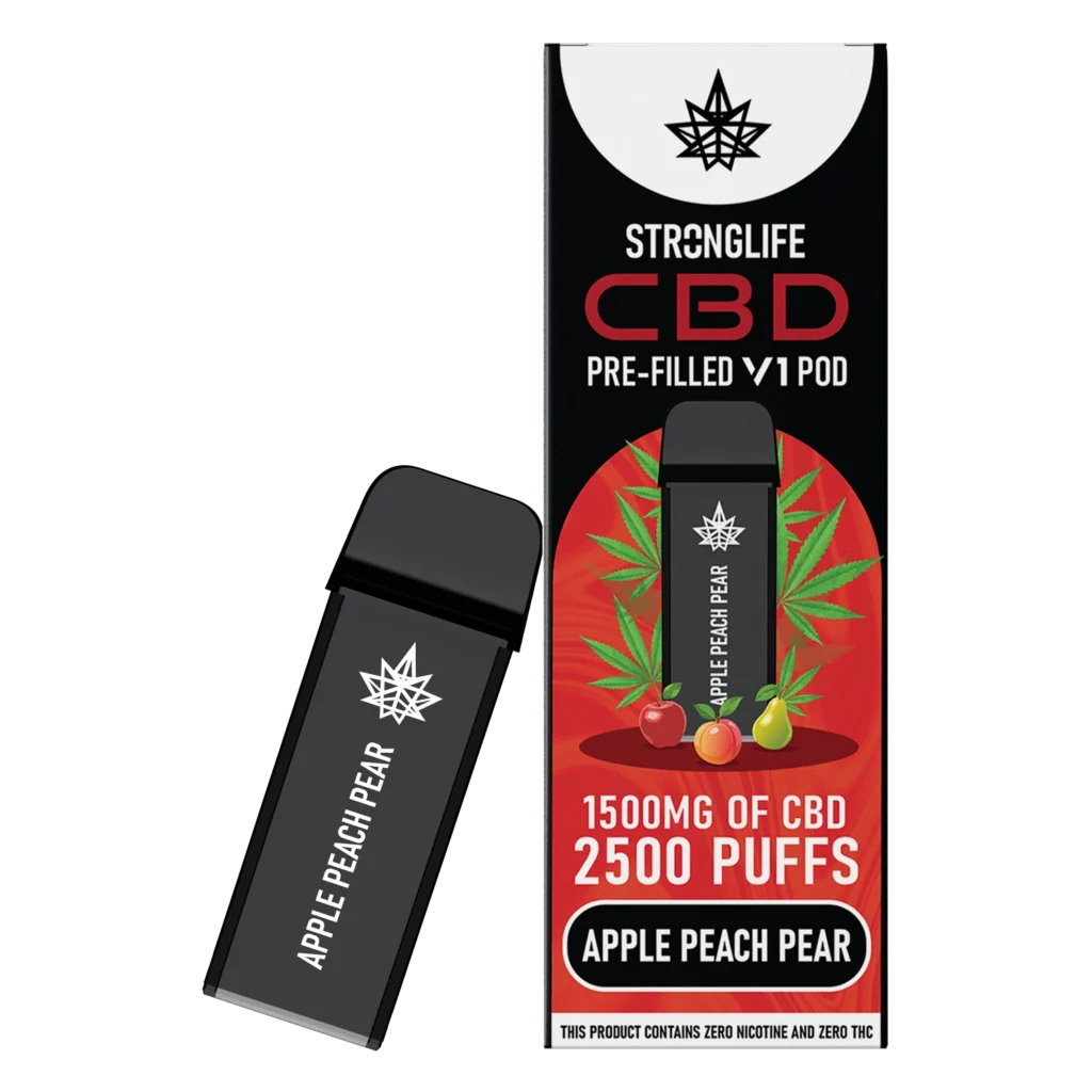 Stronglife CBD Vape Pods CBD Pod Vapes Apple Peach Pear