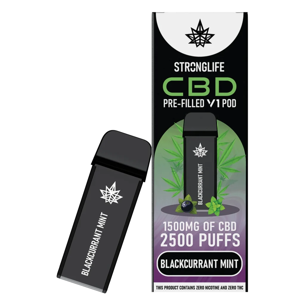 Stronglife CBD Vape Pods CBD Pod Vapes Grape Blackcurrant Mint