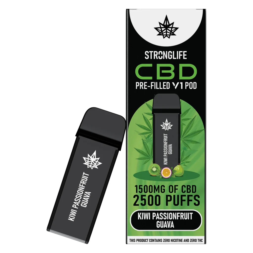 Stronglife CBD Vape Pods CBD Pod Vapes Kiwi Passionfruit Guava