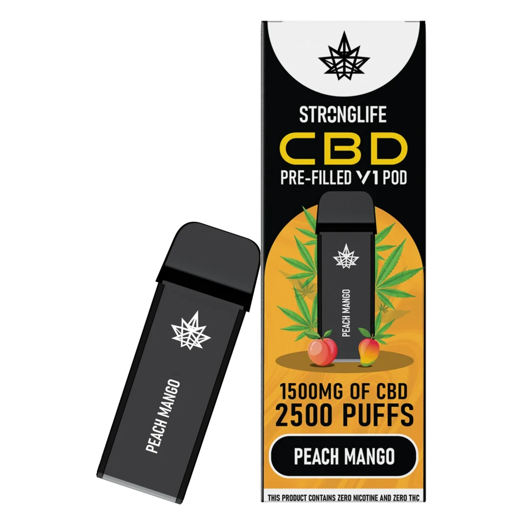 Stronglife CBD Vape Pods CBD Pod Vapes Peach Mango