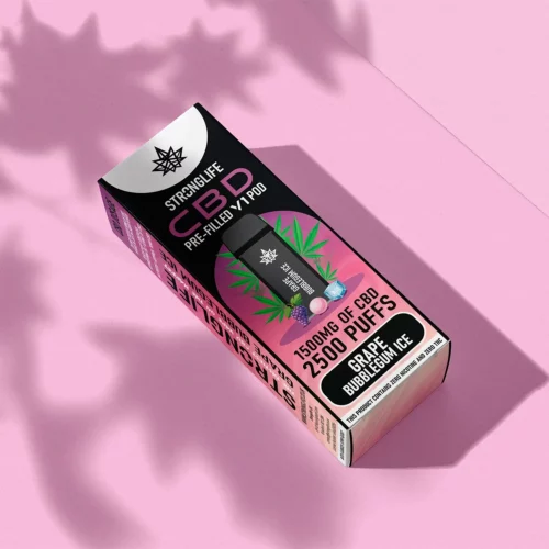 Stronglife V1 Vape Pod CBD Pod Vape Grape Bubblegum Ice