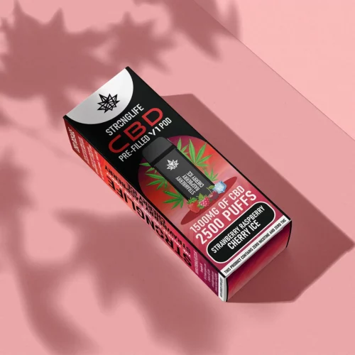 Stronglife V1 Vape Pod CBD Pod Vape Strawberry Raspberry Cherry Ice