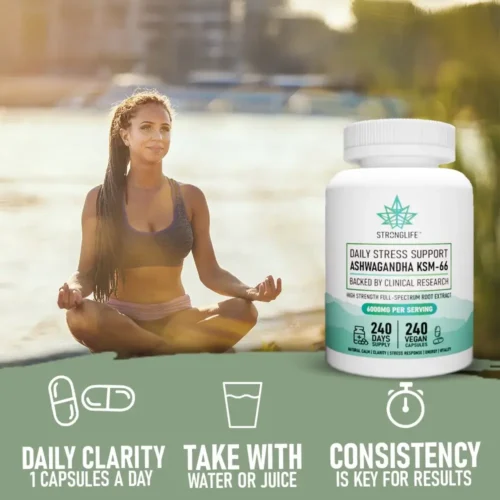 Stronglife Ashwagandha Capsules Ashwagandha KSM-66 Capsules Ashwagandha KSM66 Supplement How To Use