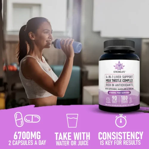 Stronglife Milk Thistle Supplement Milk Thistle Capsules Liver Support Liver Detox How To Use