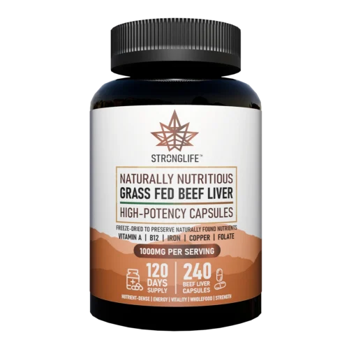 Buy Beef Liver Capsules Naturally Nutritious Grass Fed Beef Liver High-Potency Freeze Dried Beef Liver Natural Vitamin A Vitamin B12 Iron Copper Folate Wholefood Stronglife