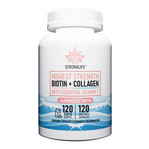 Buy Biotin and Collagen with Vitamin C 10,000mcg of Biotin Stronglife