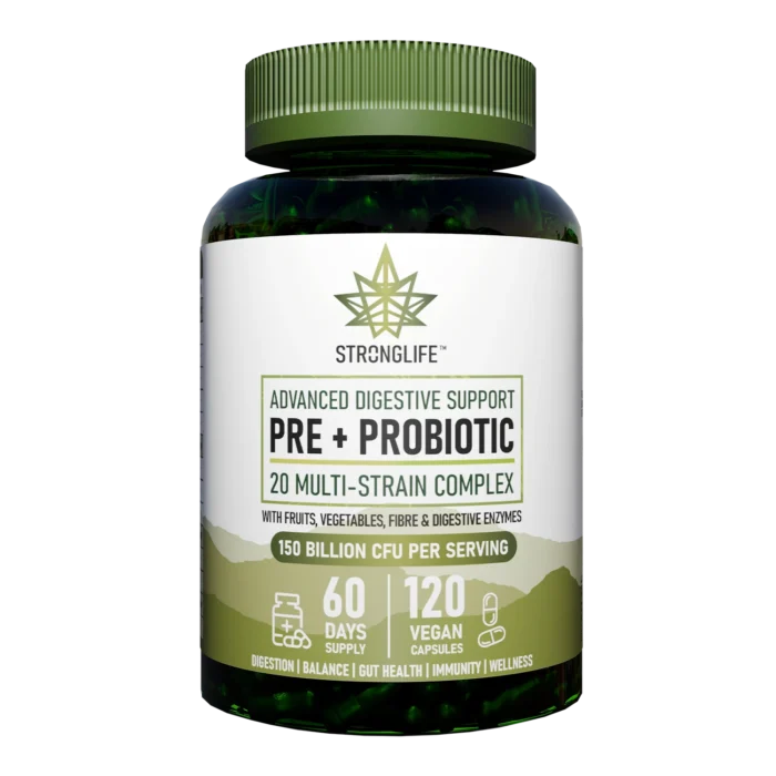 Buy Probiotic Complex Prebiotic with Probiotic 20 Multi-Strain Complex 150 Billion CFU with Fruits, Vegetables, Fibre and Digestive Enzymes Advanced Digestive Support