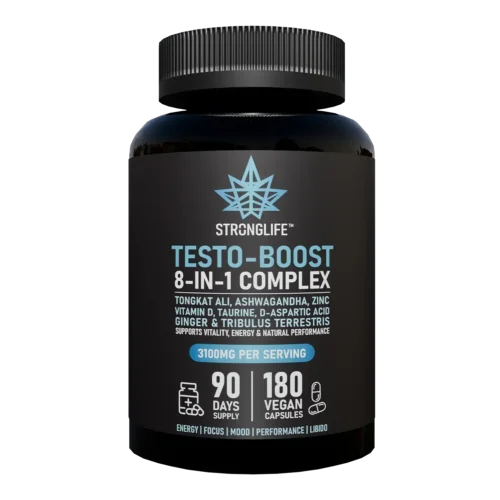 Buy Testo Boost T Boost Testosterone Boost 8-in-1 Complex Tongkat Ali Ashwagandha Zinc Vitamin D Taurine D-Aspartic Acid Ginger Tribulus Terrestris Stronglife 3100mg