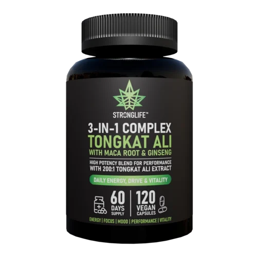 Buy Tongkat Ali with Maca Root and Korean Ginseng UK Premium Extracts & Testosterone Support Stronglife