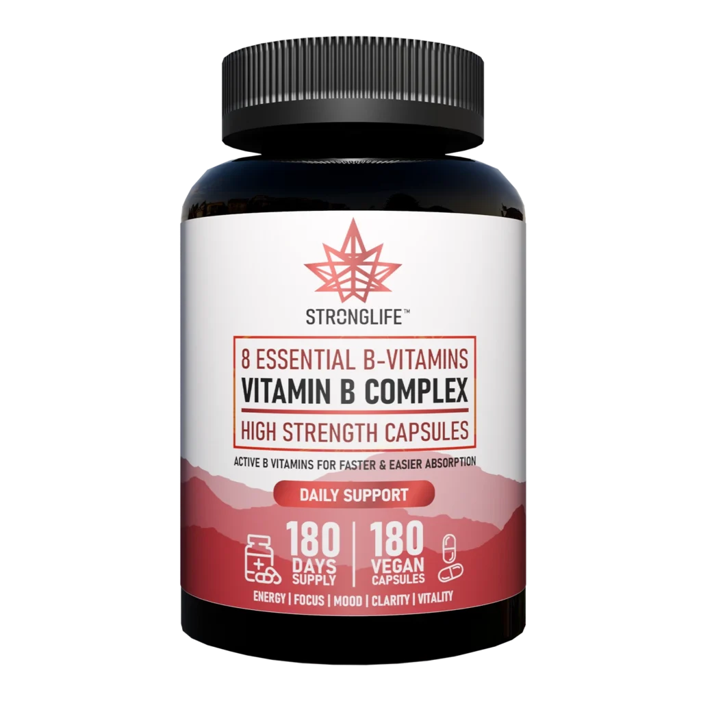 Buy Vitamin B Complex 8 Essential B-Vitamins Vitamin B Capsules Active Methylated B Vitamins Stronglife
