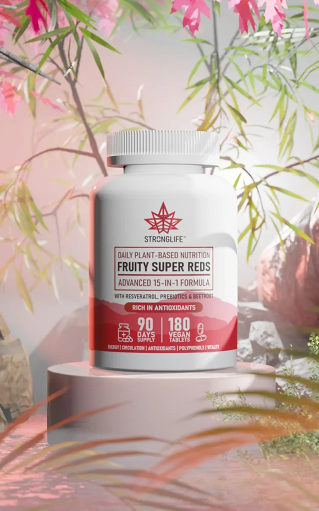 Stronglife Fruity Super Reds Tablets Super Reds Capsules Super Reds Supplement Antioxidants Plant Based Nutrition