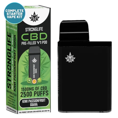 Kiwi Passionfruit Guava V1 CBD Vape Pod Starter Kit CBD Vape Pen Anxiety Pen Disposable CBD Vape Alternative