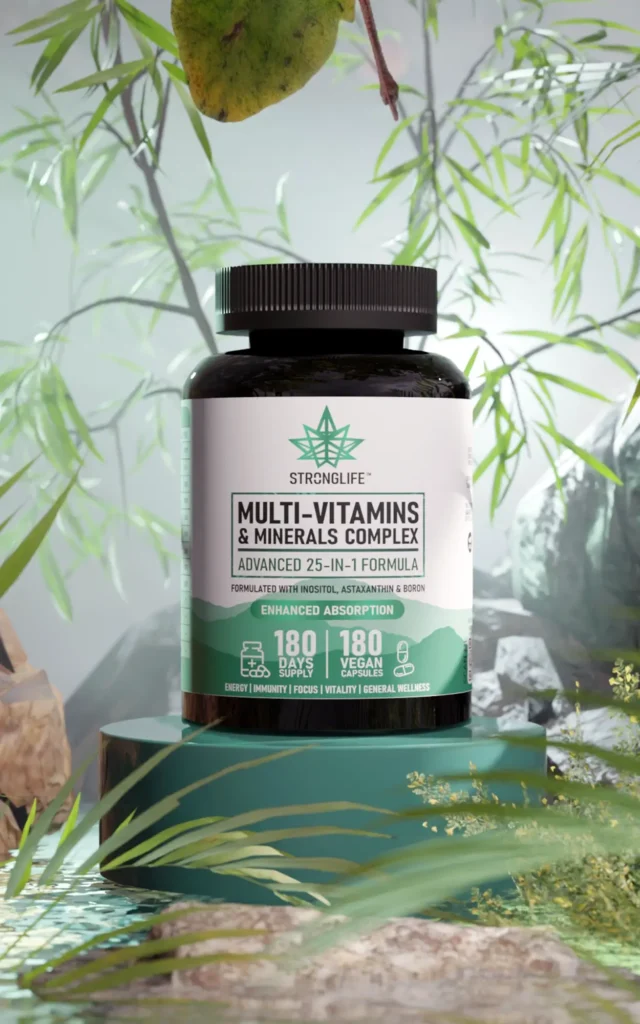 Stronglife 180 Multi Vitamins and Minerals_ Complex Capsules Advanced 25-in-1 Formula