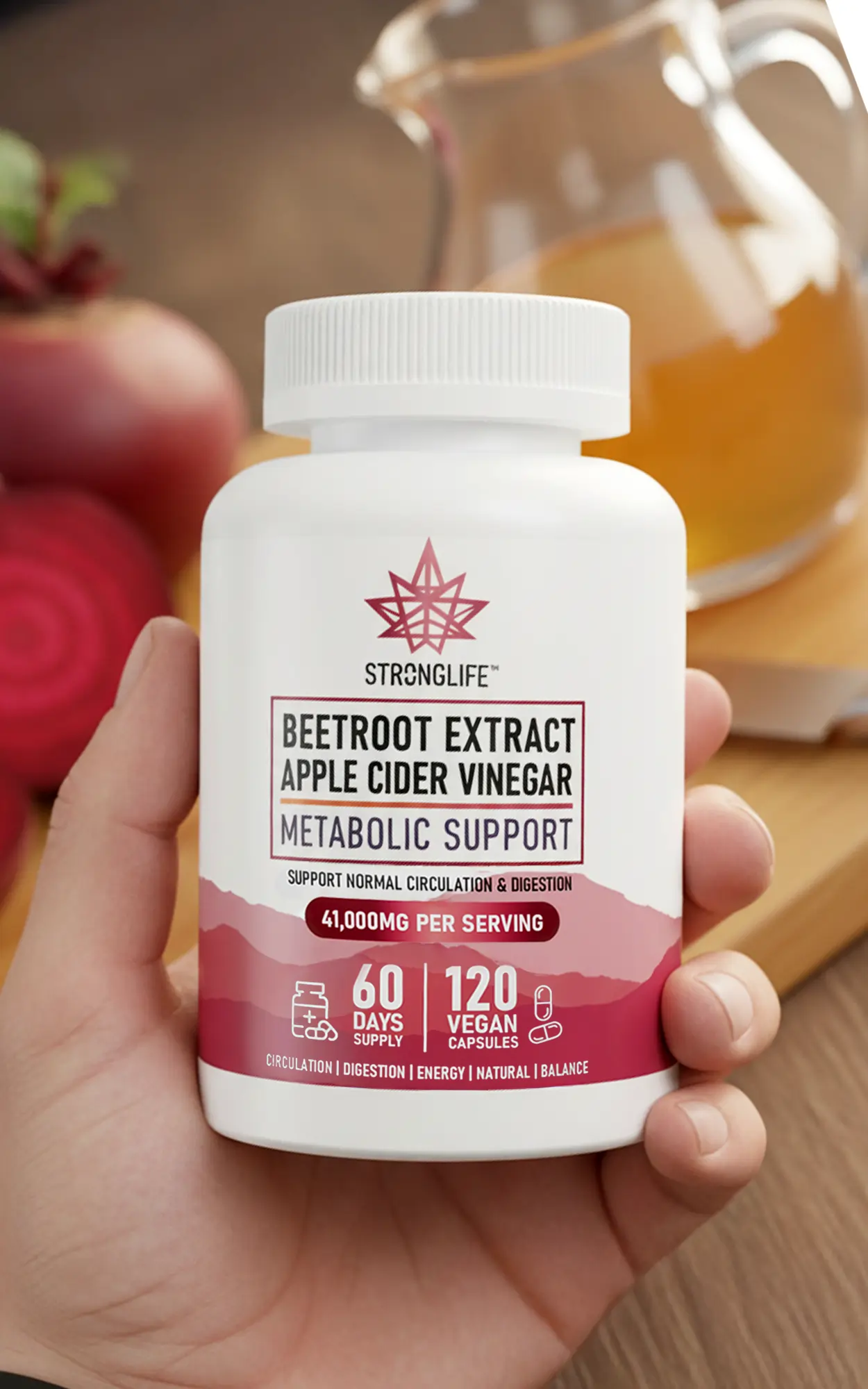 Stronglife Beetroot and Apple Cider Vinegar Capsules
