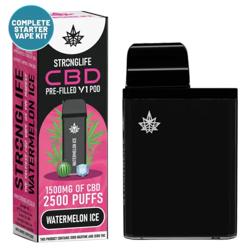 Watermelon Ice V1 CBD Vape Pod Starter Kit CBD Vape Pen Anxiety Pen Disposable CBD Vape Alternative