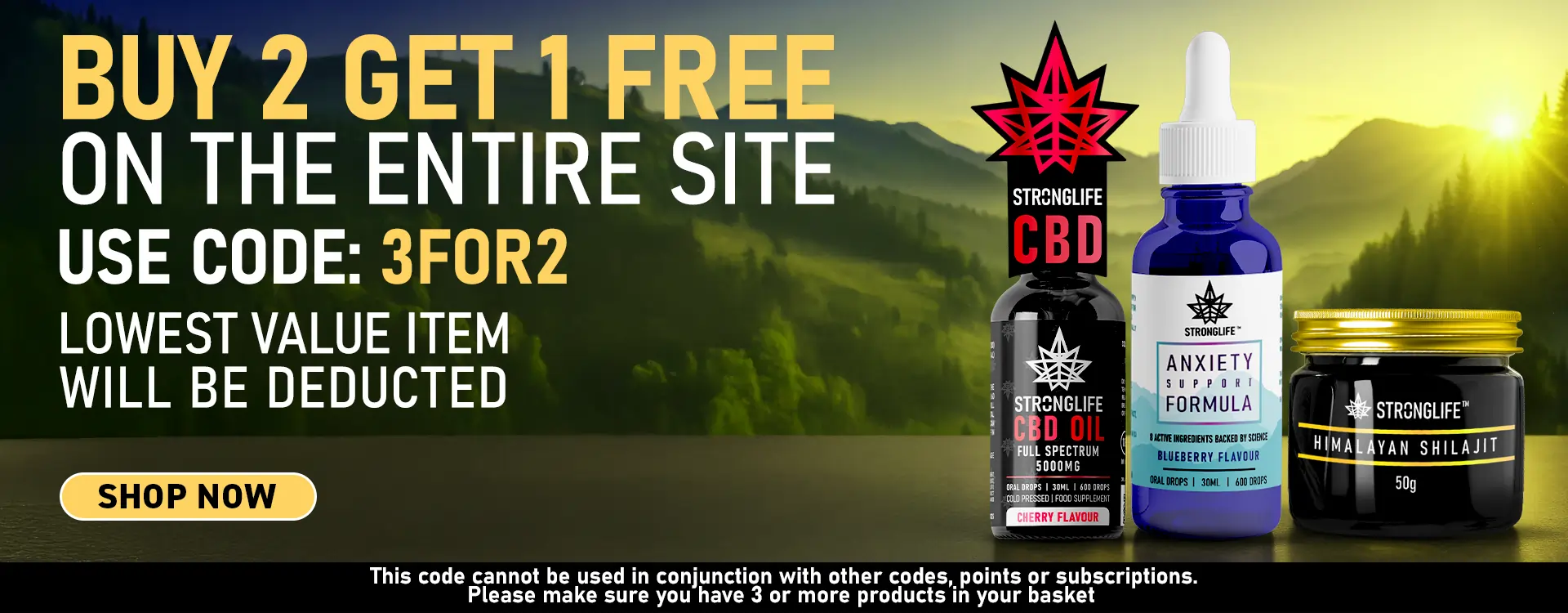 Stronglife Buy 2 Get 1 Free Supplements Campaign Desktop 3FOR2