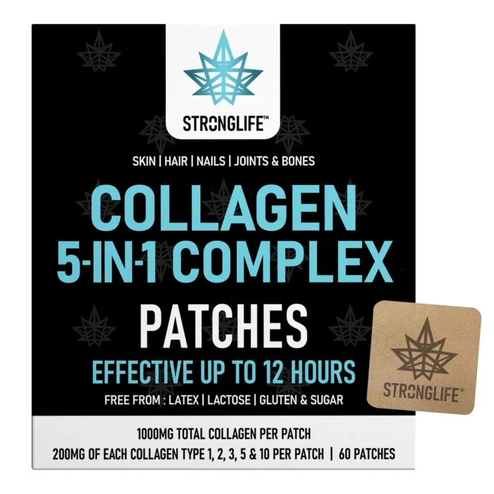 Stronglife Collagen Patches Collagen Complex Collagen 5-in-1 Types Type 1 Type 2 Type 3 Type 5 Type 10 Skin Nails Hair Joints Bones