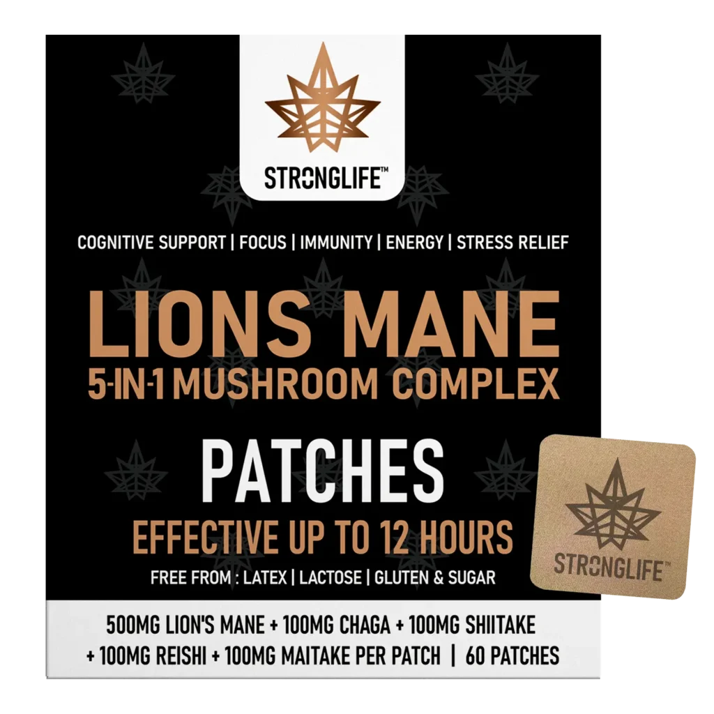 Lions Mane Mushroom Complex Patches Stronglife Transdermal Patches with Patch