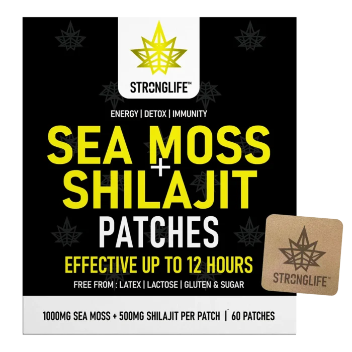 Stronglife Shilajit and Sea Moss Patches Sea Moss and Shilajit Patches Transdermal Patches Energy Detox Immunity Shilajit & Sea Moss