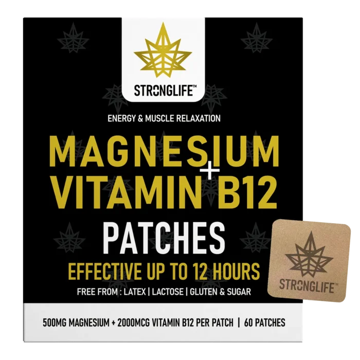Stronglife Vitamin B12 and Magnesium Patches Transdermal Patches Energy Muscle Relaxation Wellness Patches