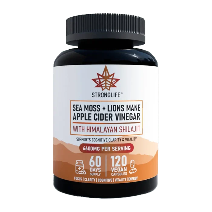 Shilajit Sea Moss and Lion's Mane Capsules with Apple Cider Vinegar